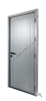 Серая входная дверь для площадки квартиры СДД-011 - купить от производителя Мосдвери Серая входная дверь для площадки квартиры СДД-011
